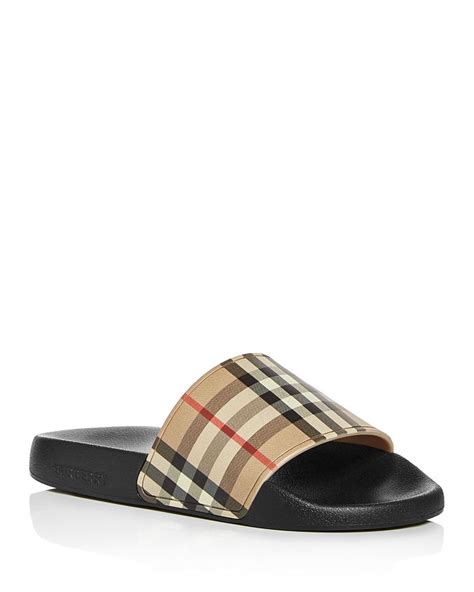 women's burberry slides.